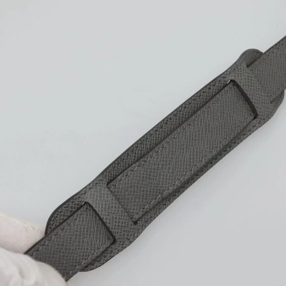 LOUIS VUITTON Taiga Adjustable Shoulder Strap 39.4""-48.8"" Gray LV Auth ki5707 - Picture 10 of 12